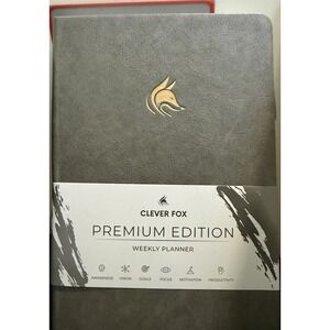 Clever Fox Premium Edition Weekly Planner Gray Mind Map & Goal Sections